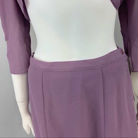 New! Vintage Nancy Michaels Skirt Suit Set skirt Jacket Shirt Top - Picture 10 of 14